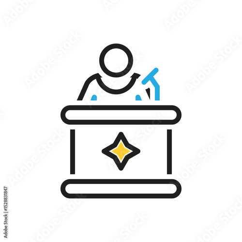 Multi color icon for spokesman