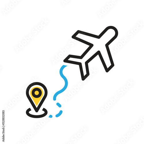 Multi color icon for airline