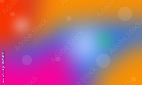 Colorful abstract bokeh background with defocused bright pink and blue lights