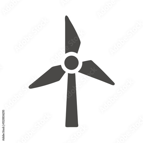 Pocket Sized Wind Turbine Cutout Black and Silver Design