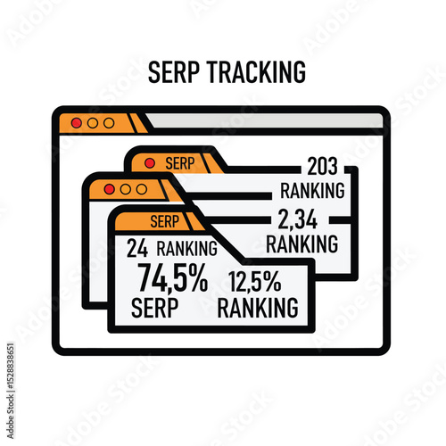 Website ranking tracking illustration