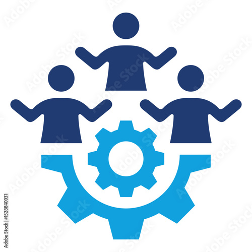 Teamwork Flat Blue Icon