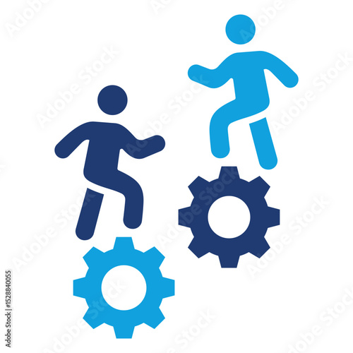 Shadowing Flat Blue Icon