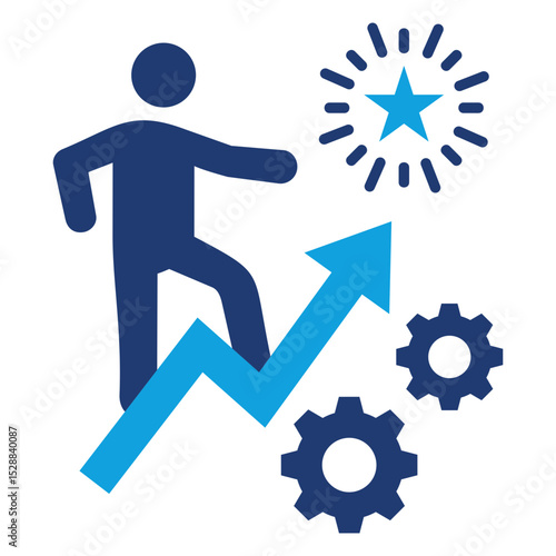 Motivation Flat Blue Icon