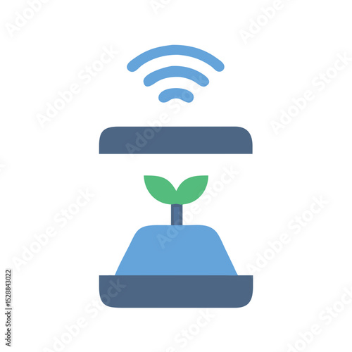 Smart Farming Icon Front View Transparent