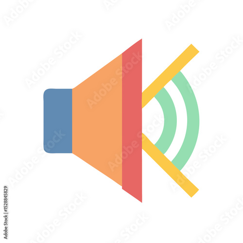 Urban Noise Reduction Solution Icon illustration Cutout Colorful
