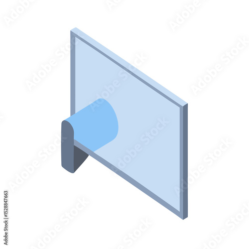Acoustic Monitoring Technology Illustration illustration Transparent Background Isometric View