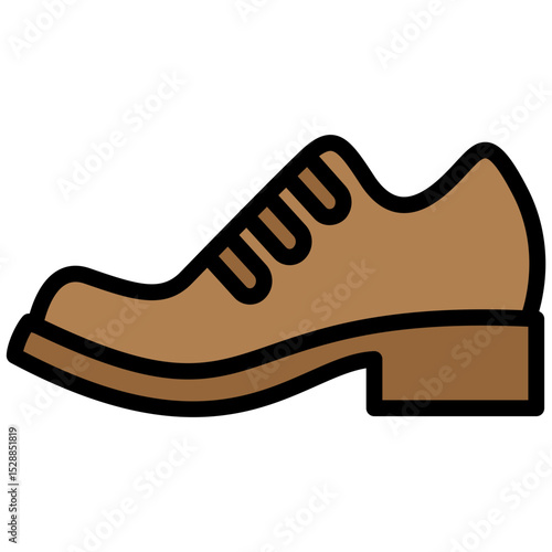 Oxfords Shoe Outline Flat Icon, Fashion Shopping Store Element Outline Flat Icon