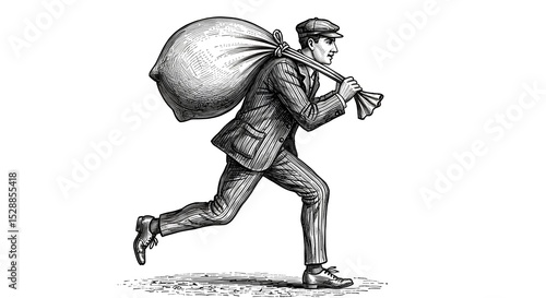 sketch of a man in a suit