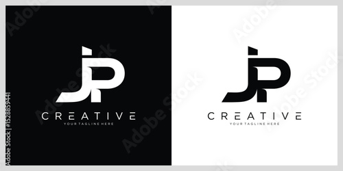 Initial JP or PJ  Logo Design Vector