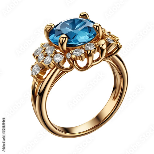 gold jewel isolated on transparant background