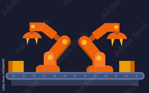 Wallpaper Mural A mechanical robotic arm designed for industrial automation, manufacturing, and technology-related projects. Ideal for factory, robotics, automation, and innovation themes. Torontodigital.ca