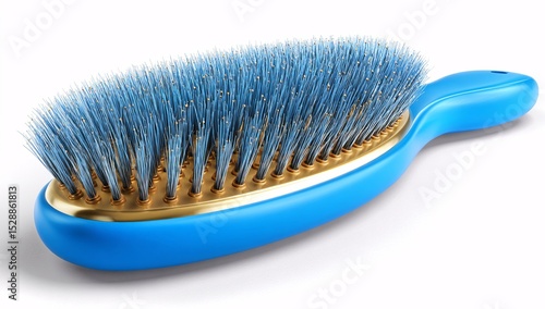3D pet grooming brush, isolated on white, keeps your pets coat smooth and healthy.