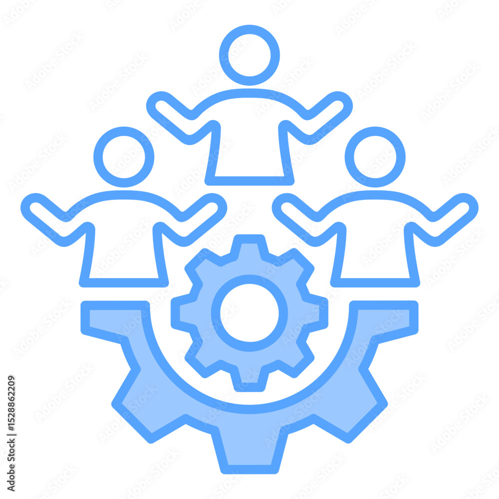 Teamwork Blue Icon Teamwork Blue Icon