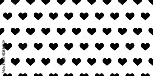 黒いハートのシームレスパターン