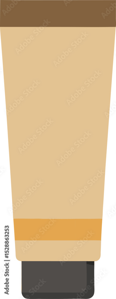 Foundation cream tube vector illustration on transparent background. Foundation cream tube vector illustration on transparent background.