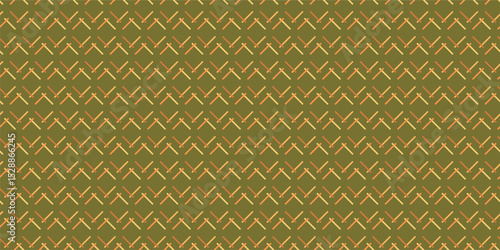 オリーブグリーンのシームレステクスチャ背景イラスト