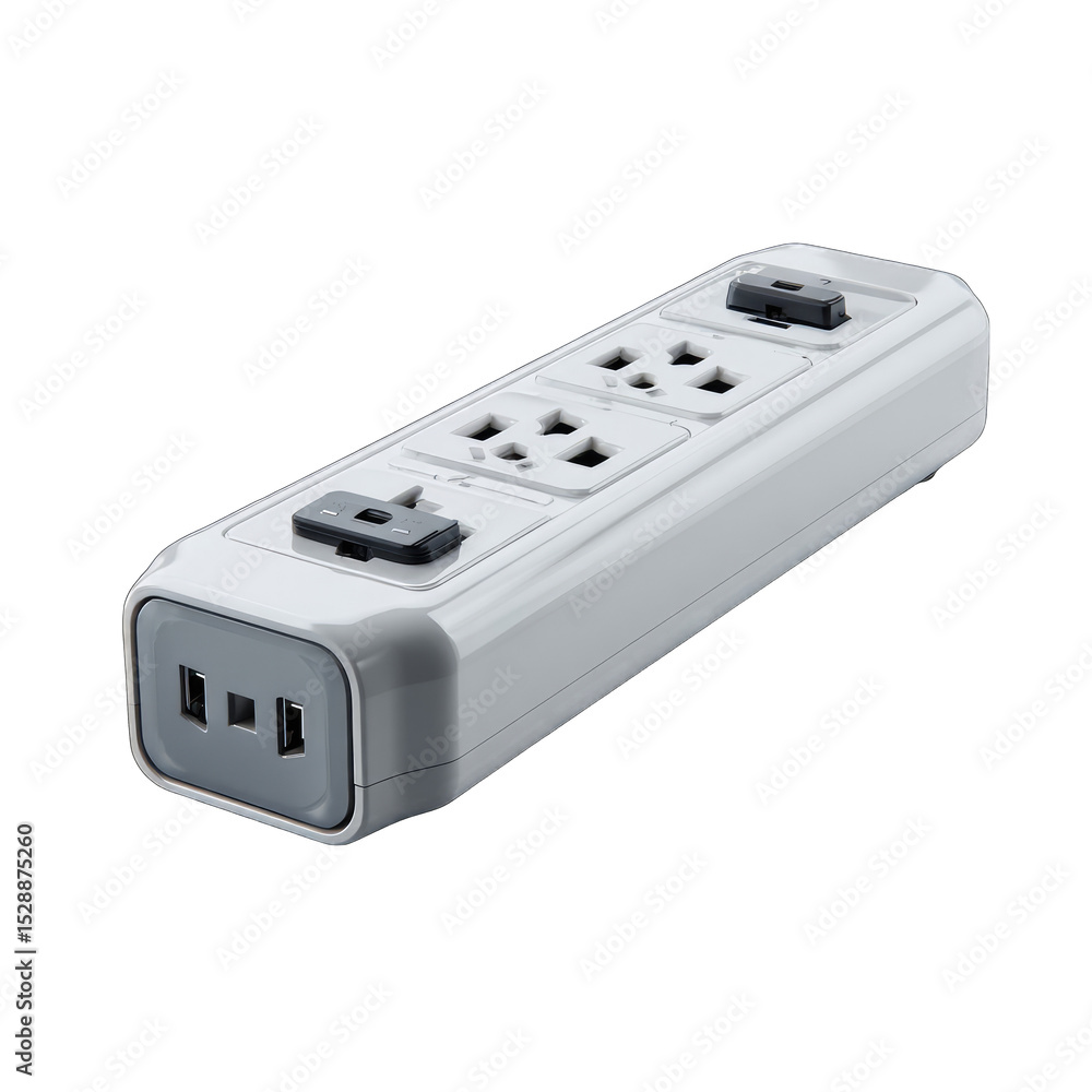 White power strip with 3 outlets White power strip with 3 outlets