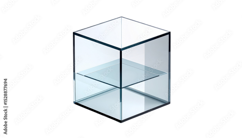 Fototapeta premium Clear glass display case