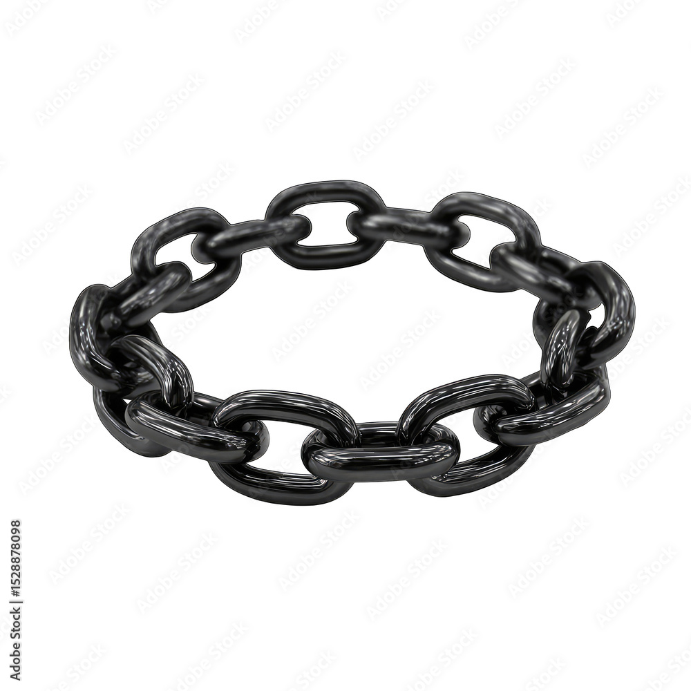 Obraz premium Black metal chain ring