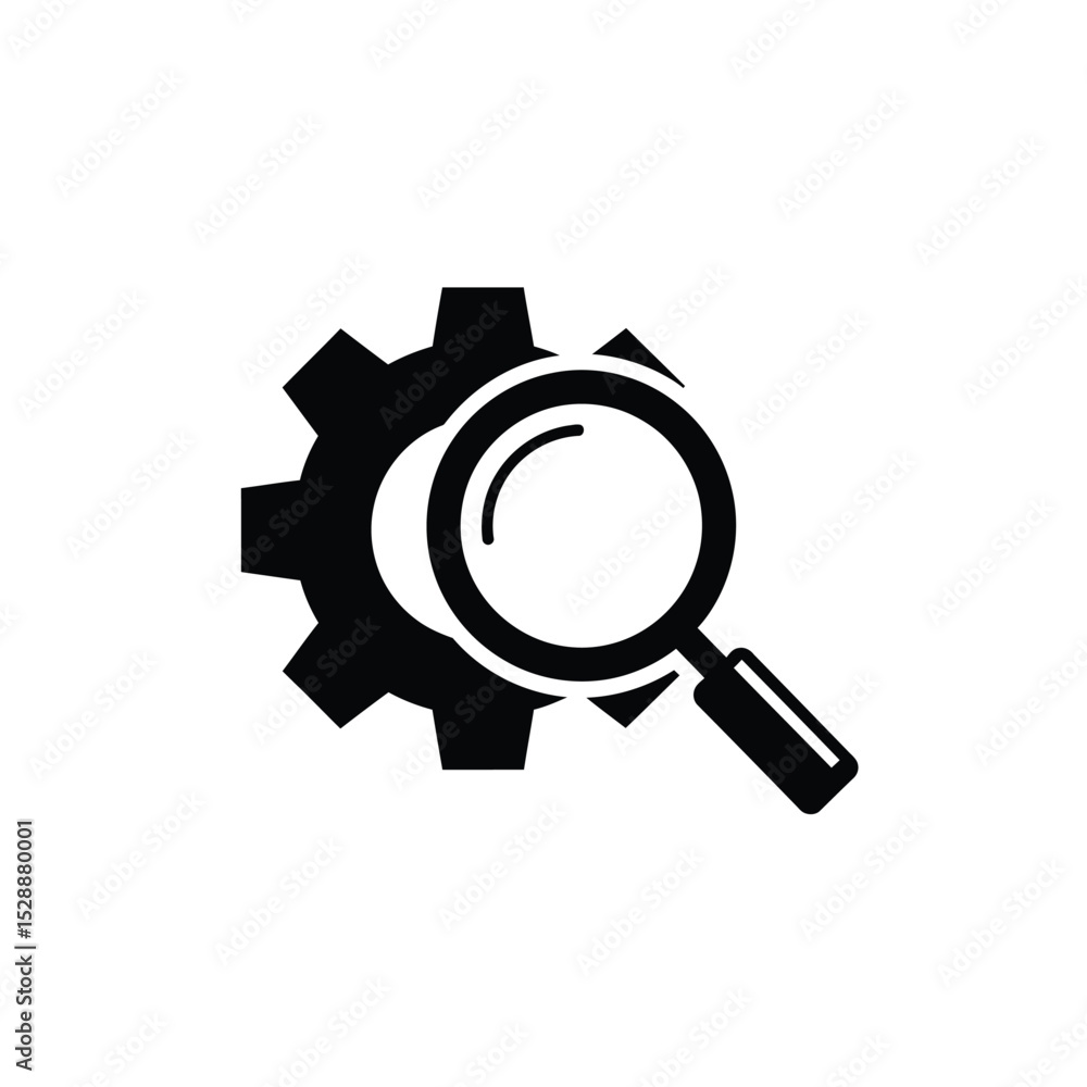 Gear magnifying glass icon search optimization and analysis Gear magnifying glass icon search optimization and analysis
