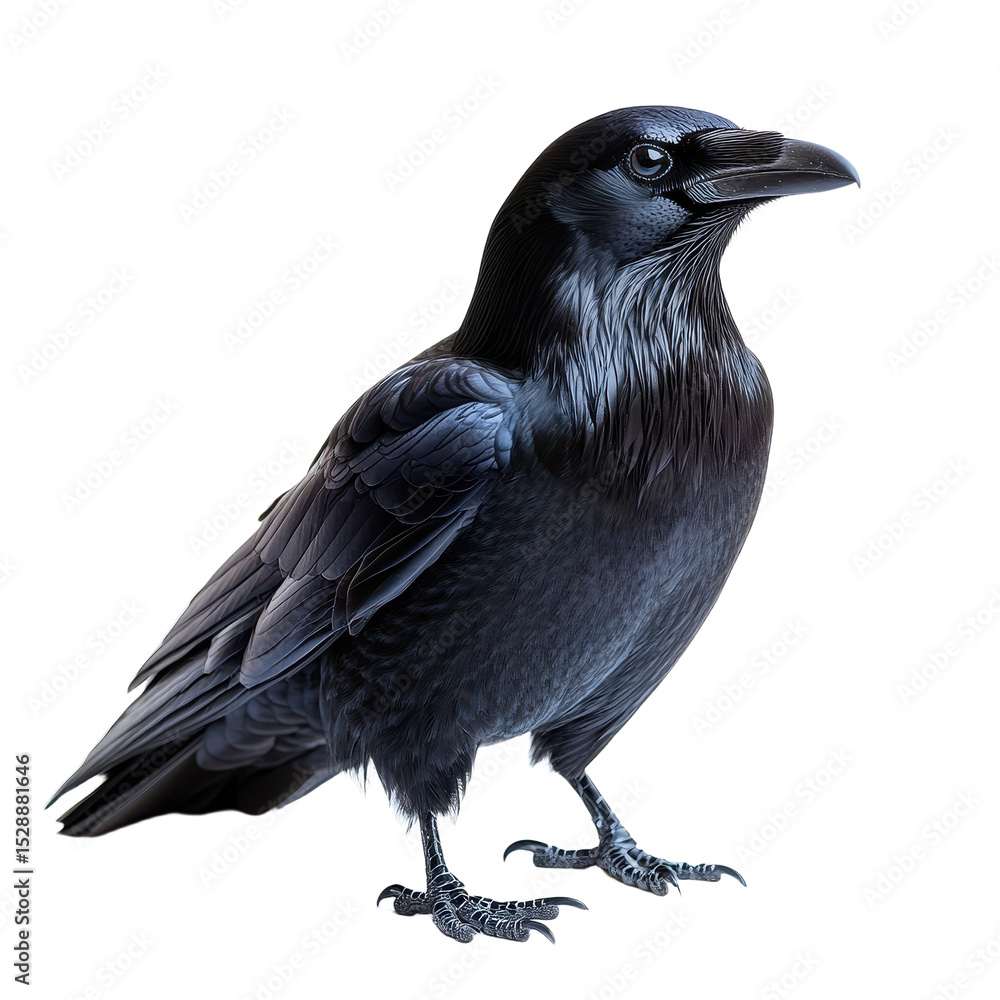 Raven isolated on transparent background. Raven isolated on transparent background.