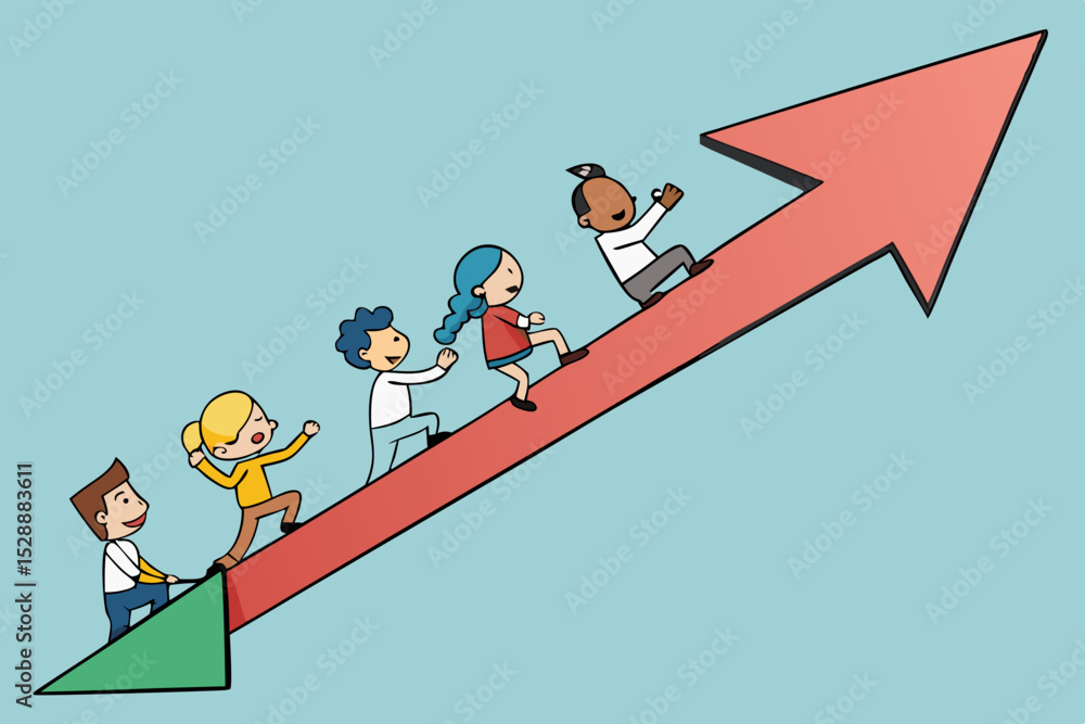 Obraz premium Teamwork and collaboration leading to success