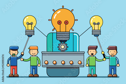 Teamwork generating innovative ideas and solutions