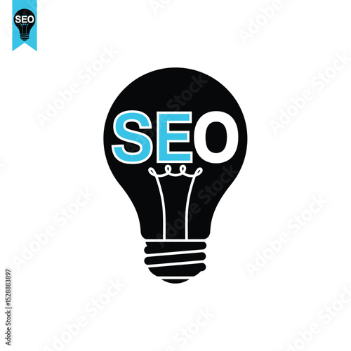 Seo light bulb idea concept illustration