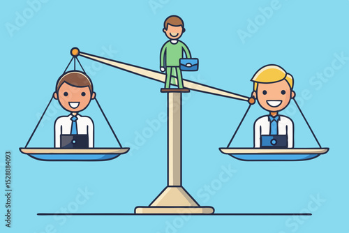 Business value comparing employee contributions and worth