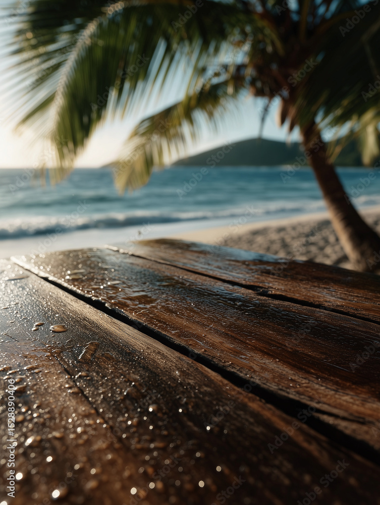 Fototapeta premium Table on the beach holiday