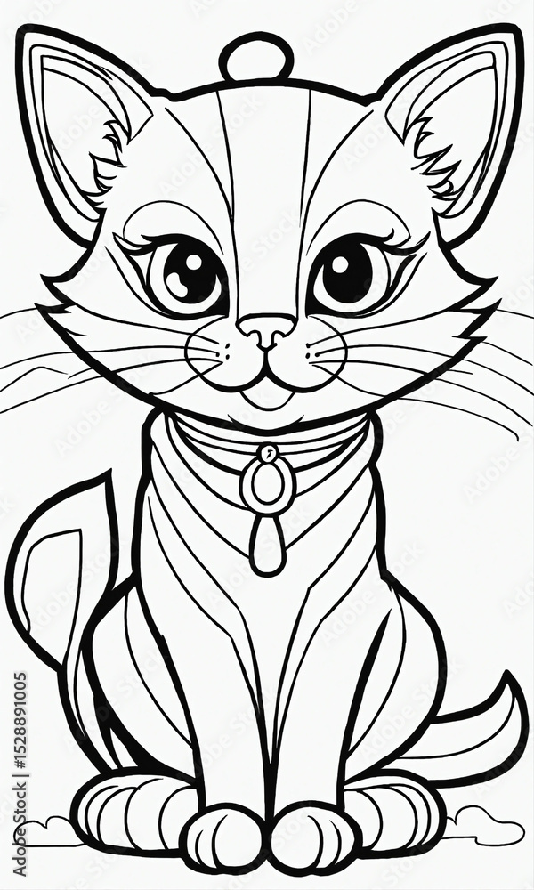 Fototapeta premium black and white cat
