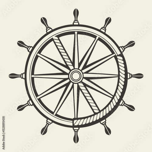 vector illustration of a steering wheel