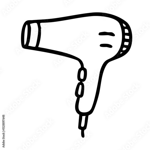 ドライヤー　線画　手書き