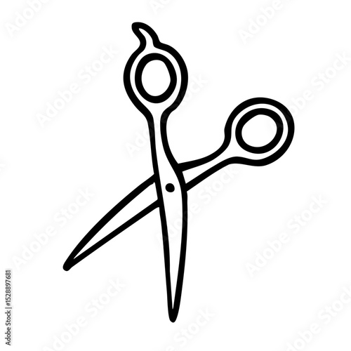 カットばさみ　線画　手書き