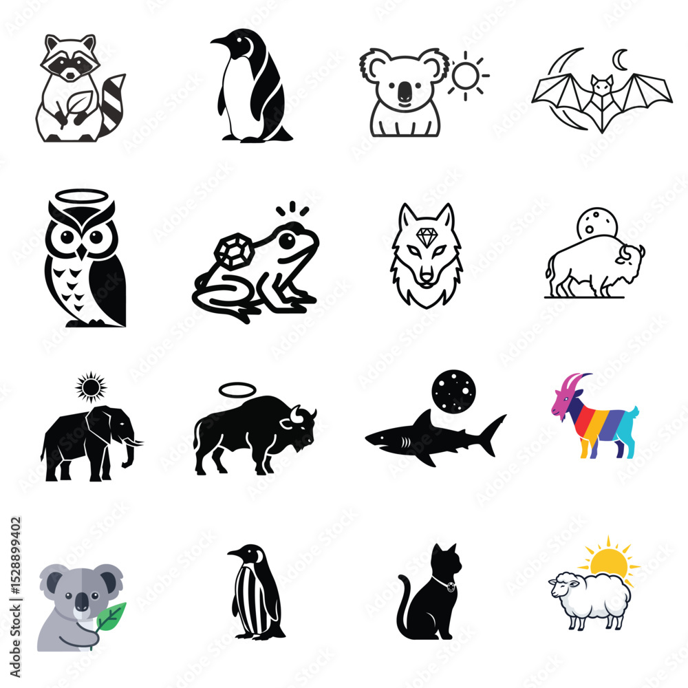Fototapeta premium Single bundle pack icon colorful design element
