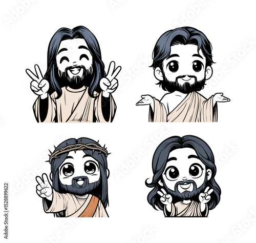 jesus christ - cute cartoon character (artwork 1)