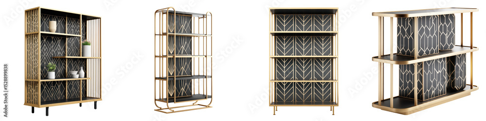 Obraz premium Modern and stylish display shelves for home or office decor