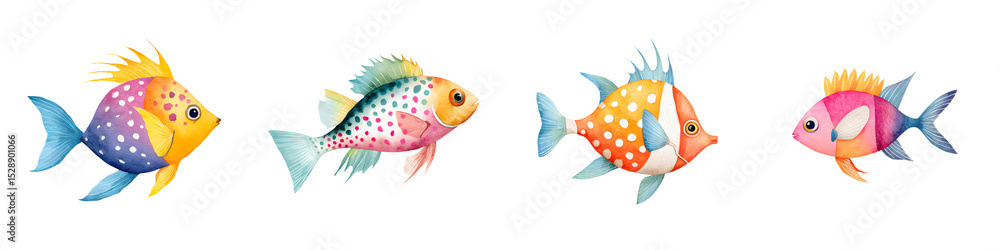 Fototapeta premium Vibrant and Playful Underwater Creatures