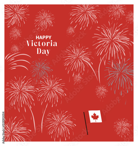 Festive Victoria Day Canada Vector Illustration Set-01