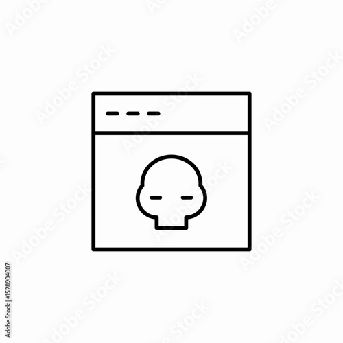 computer malware icon sign vector