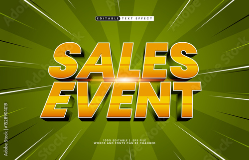 sales event editable text effect with a discount and sale text effect