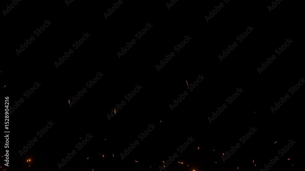 Animated glowing sparks flying across a dark background. Perfect for cinematic transitions, fire effects, or abstract ambient visuals in sci-fi or action scenes. Animated glowing sparks flying across a dark background. Perfect for cinematic transitions, fire effects, or abstract ambient visuals in sci-fi or action scenes.