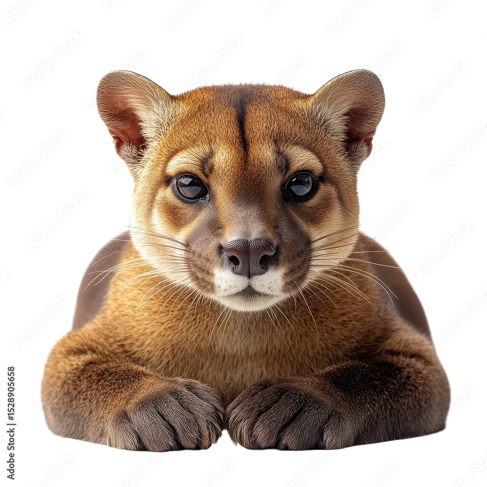 Obraz premium Fossa isolated on transparent background.