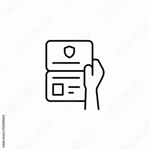 passport book icon sign vector