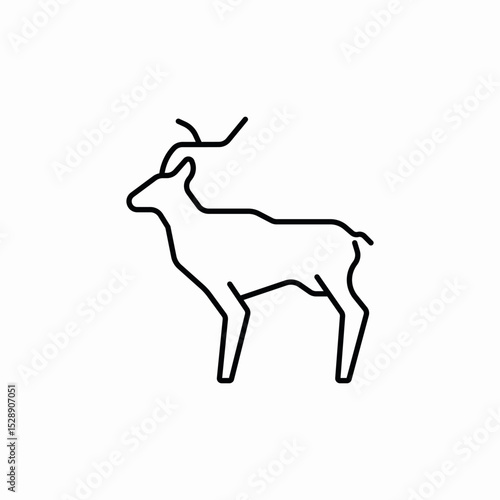 reindeer animal icon sign vector