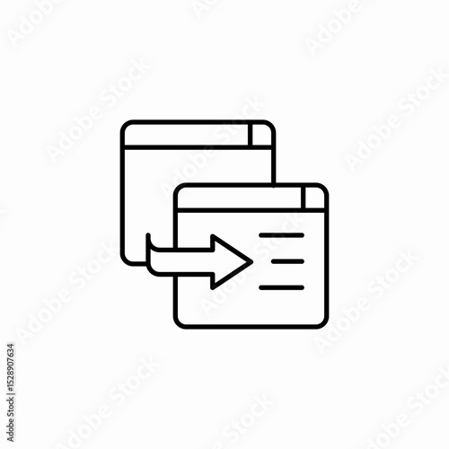 tab transfer icon sign vector