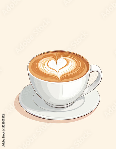 Heartwarming Latte Art in Cozy Caf? Setting