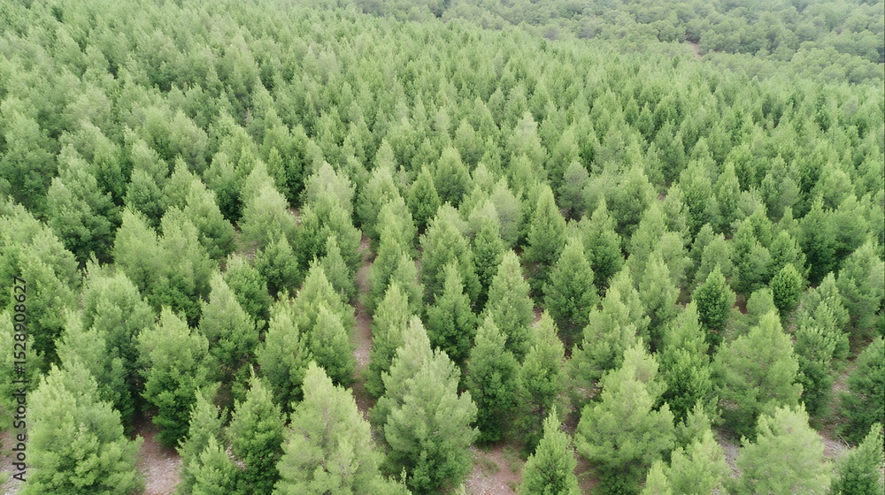 Dense green forest canopy aerial view Dense green forest canopy aerial view