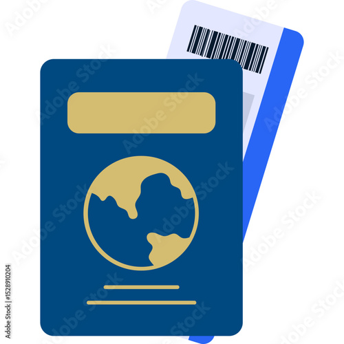 Passport Travel Flat Illustration